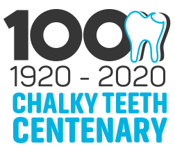 Chalky Teeth Centenary logo